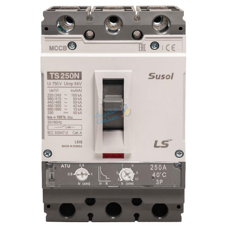 کلید اتوماتیک،کمپکت 250 آمپر،قابل تنظیم الکترونیکی LS سری SUSOL